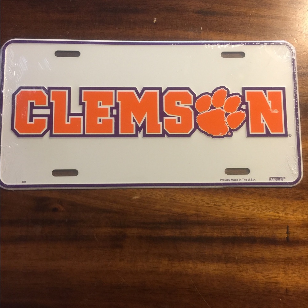 Clemson license plate Metal